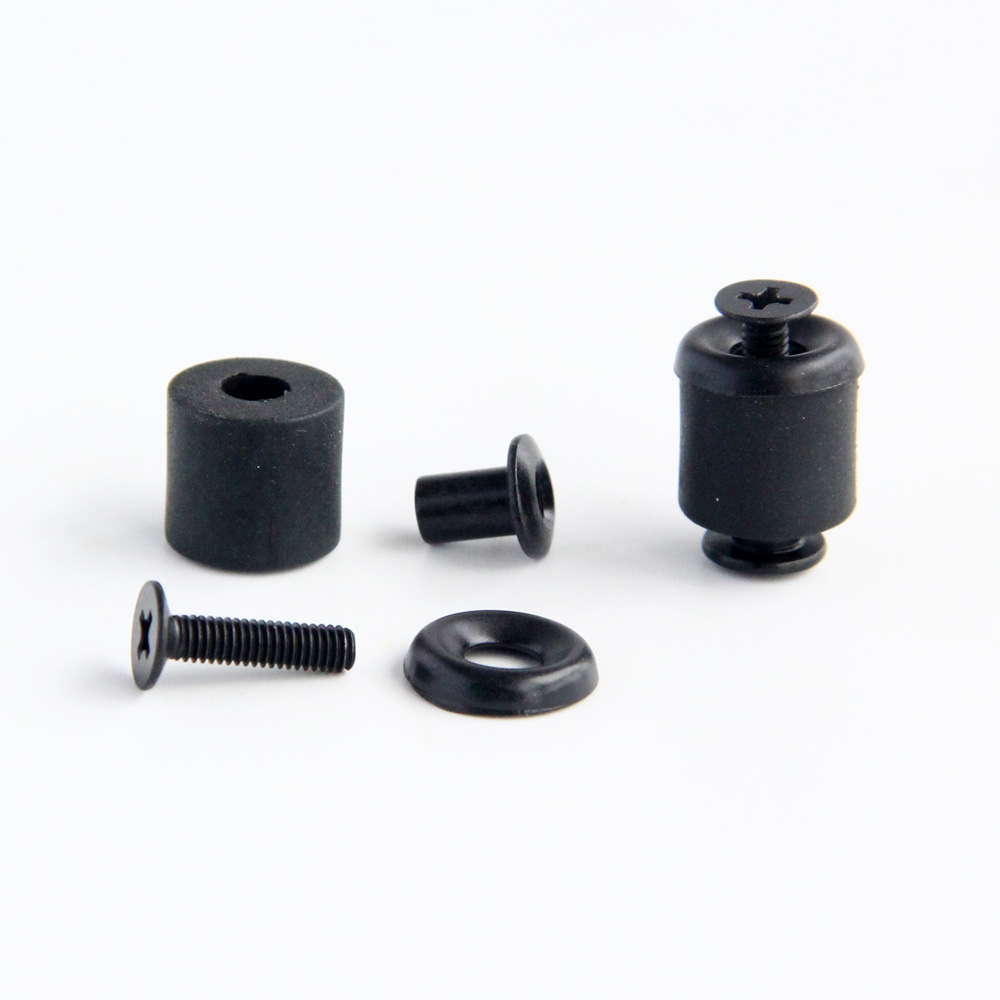 Juego de tornillos Chicago de cabeza plana de poste largo, tuerca de perno con arandela de goma gruesa y avellanada de Metal para funda Kydex DIY