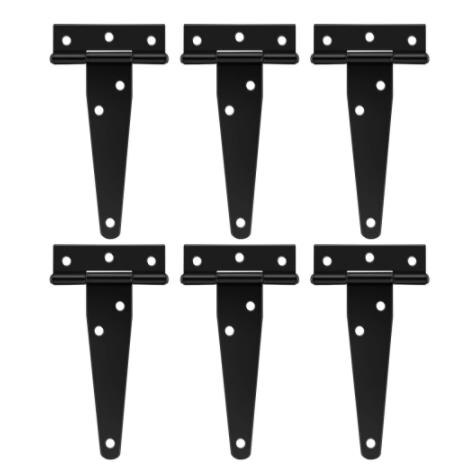 6Pcs T Shape Scharnieren 4 Inch Heavy Duty Duurzaam Deur Scharnieren Gate Scharnier Meubels Scharnieren Voor Woonkamer Thuis slaapkamer: Default Title