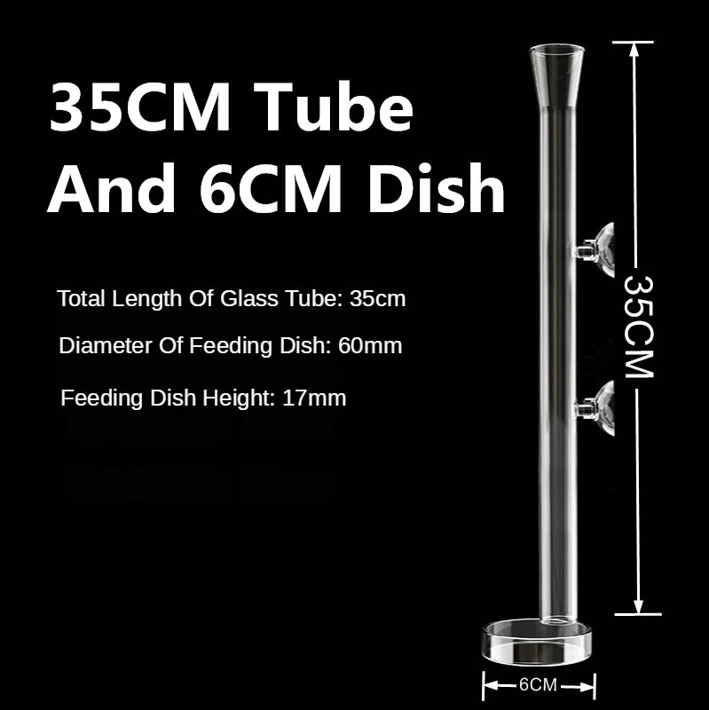 Aquarium Shrimp Feeding Tube Food Feeder Dish Cup Fish Tank Crystal Red Shrimp Snail Fish Food Dish Container: 35cm