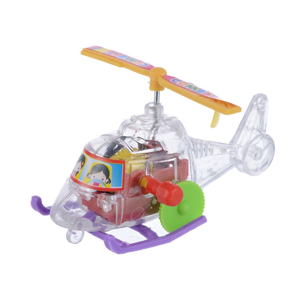 Vliegtuig Wind-Up Speelgoed Clockwork Vliegtuigen Mini Vliegtuigen Speelgoed Colour Plastic Vliegtuig Game Funny Kinderen Outdoor Helikopter
