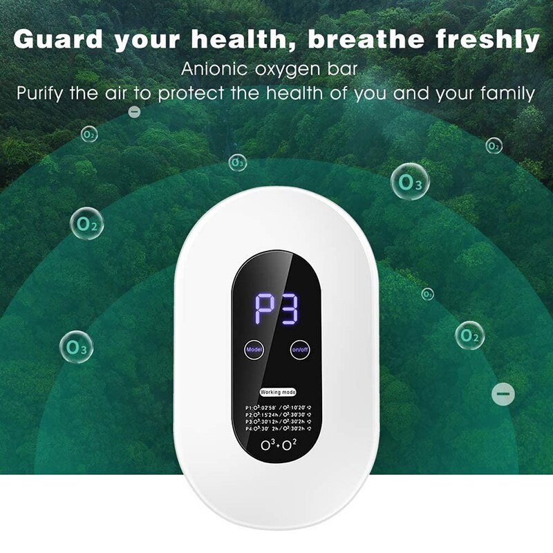 Ozone Machine Air Purifier Deodorization Home Air Ionizers Deodorizer with 4 Modes Automatic Timing Function for Rooms Smoke Pet