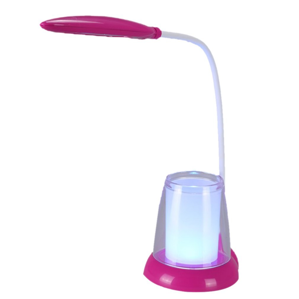 Super Heldere Usb Oplaadbare Led Touch Lamp Flexibele Night Leeslamp Oog Beschermende Lamp Met Pen Houder