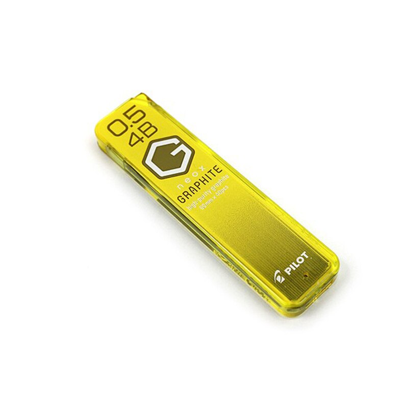 Lote de 4 tubos Pilot Neox de grafito de alta pureza de plomo-0,5mm 4H/3H/2 H/H/HB/B/2B/3B/4B para suministros de escritura de lápiz mecánico
