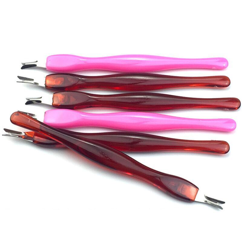 10pcs Cuticle Pusher Stainless Steel Head Nail Art Dead Skin Fork Tool Trim Cuticle Nipper Pusher Remover