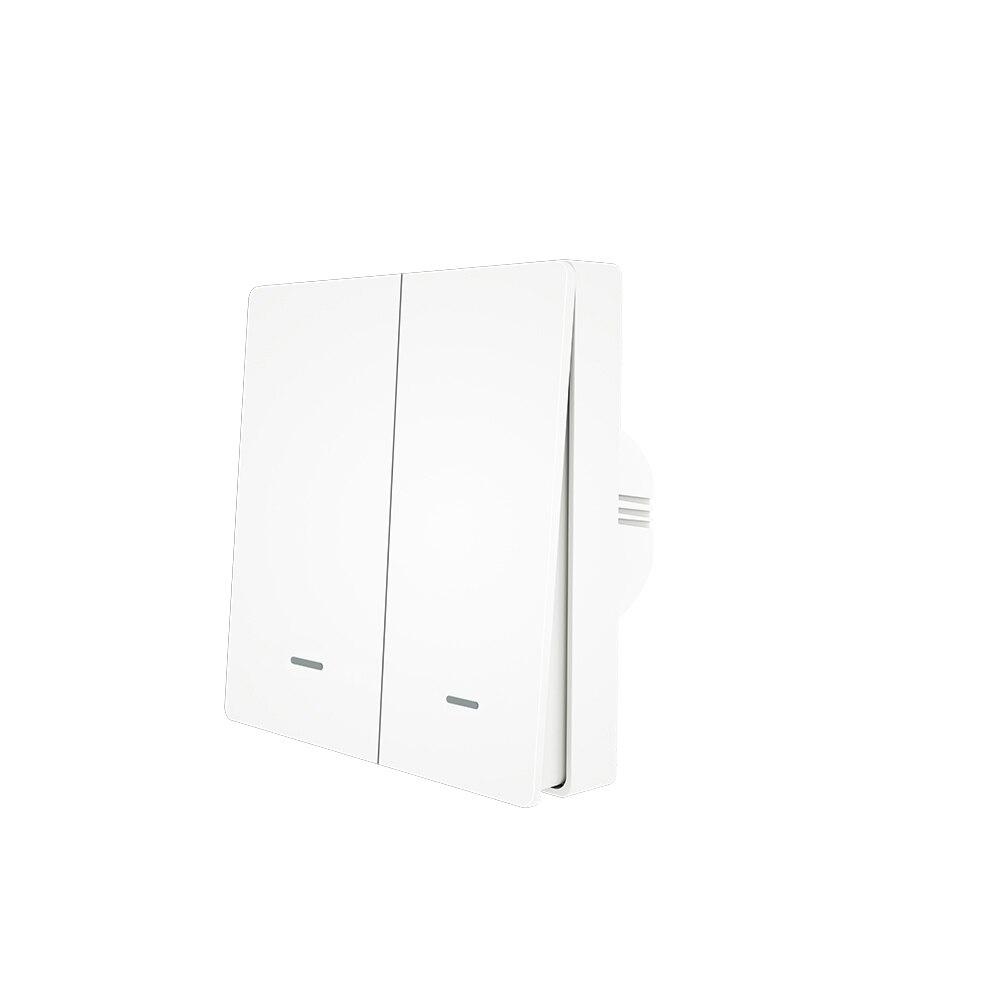 Tuya Zigbee Licht Schakelaar Drukknop Tuya Zigbee Hub Vereist Smart Leven App Afstandsbediening Werk Met Alexa Google Thuis: 2 Gang