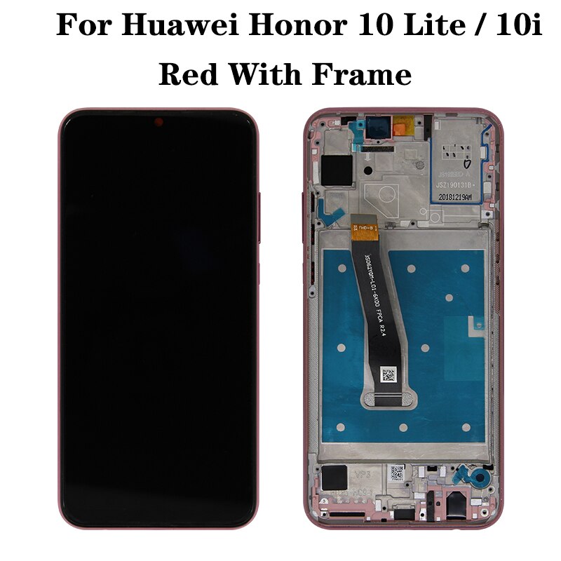 Pantalla LCD Super AMOLED para Huawei Honor 10 lite, montaje de digitalizador con pantalla táctil y marco para honor 10i HRY-LX1 LCD: Azul