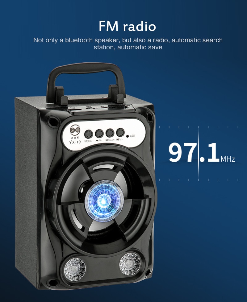 Bluetooth Speaker Portable Wireless Stereo Subwoofer Heavy Bass Speakers Sound Box With Mic Support FM Radio TF AUX USB