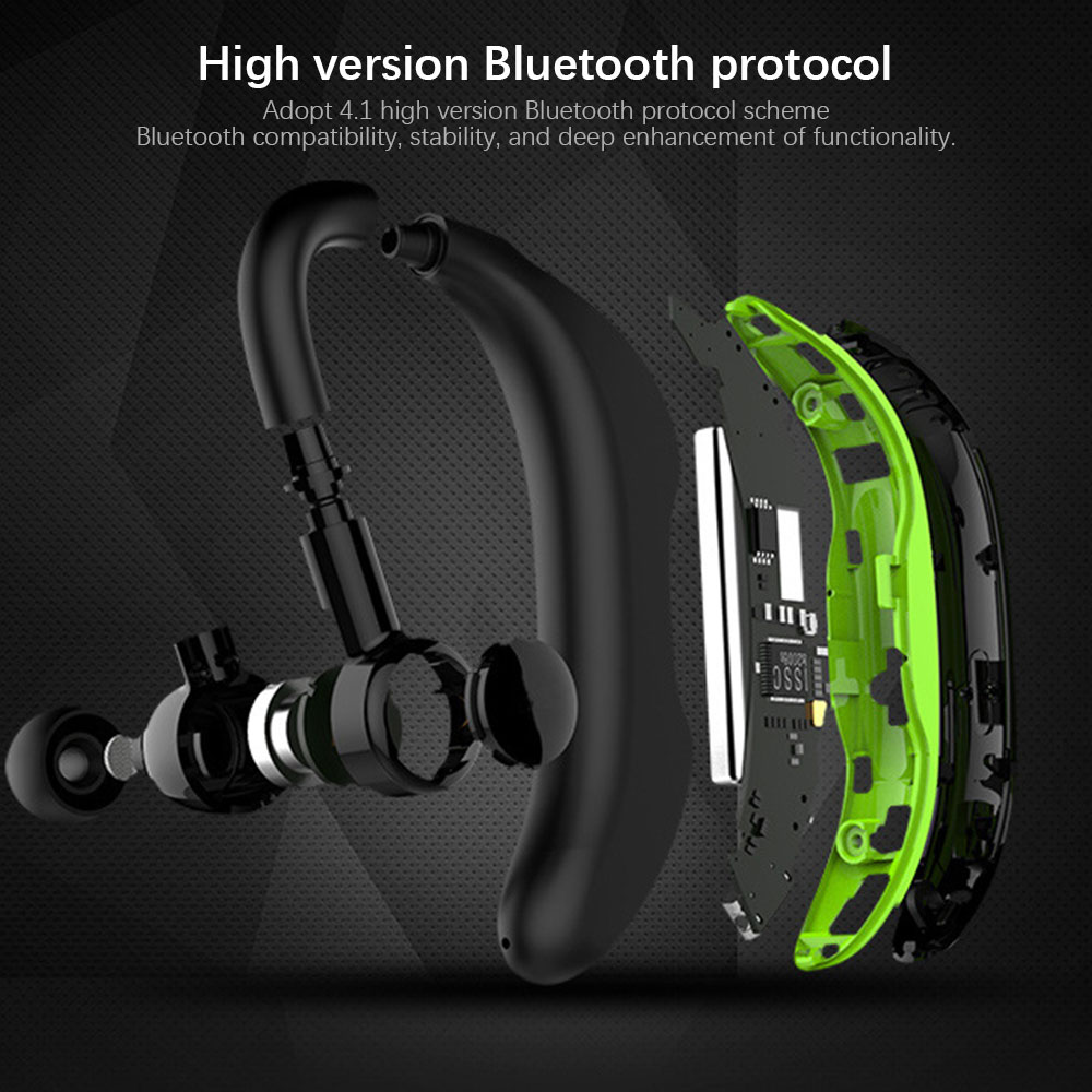 Wireless Bluetooth Earphones Stereo Headset 170mAh Single Handsfree with Microphone Business Bluetooth Headphones For Driving