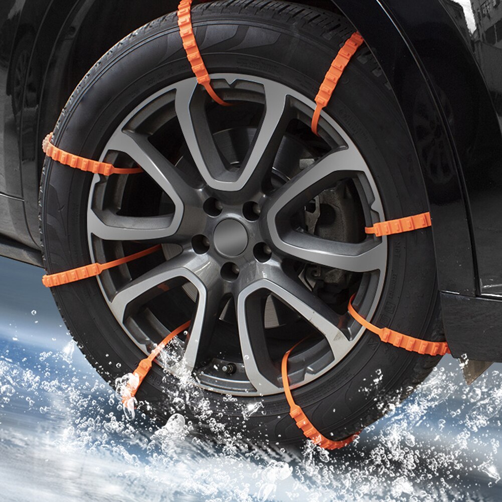 Neumáticos de plástico desechables para coche, cadenas de nieve, hielo, barro, carretera, para auto/Suv, antideslizantes, 10 piezas