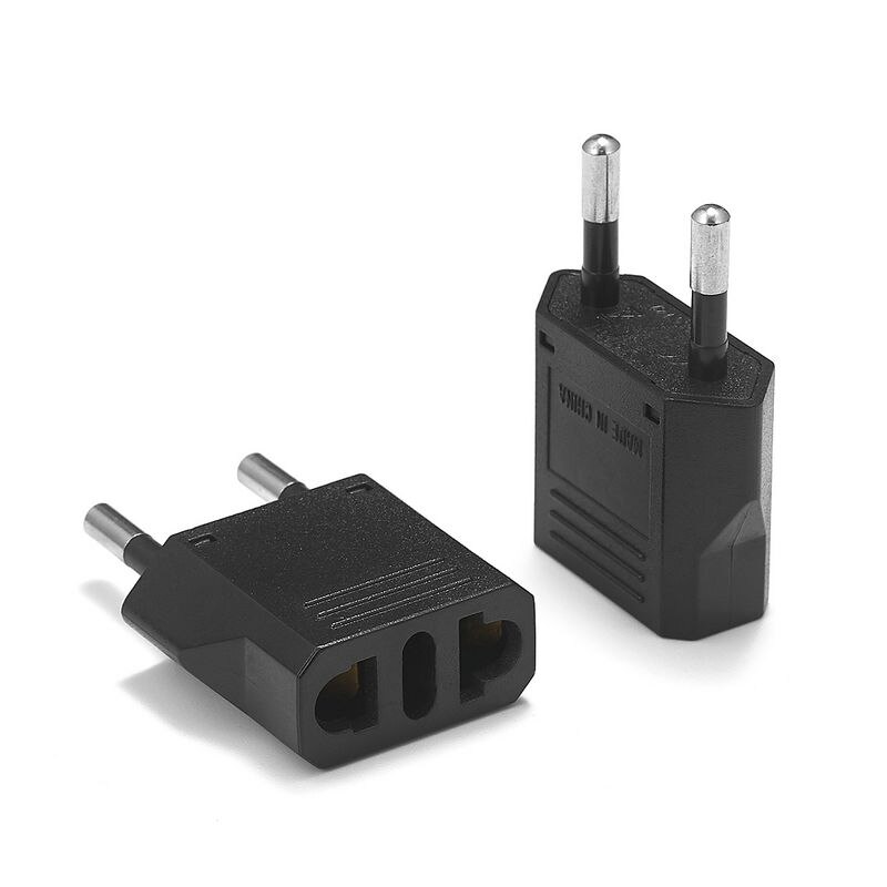 oss til eu støpsel omformer støpsel adapter fargerik 4.0mm eu reise adapter plugg elektrisk omformer strømlader stikkontakter: Svart
