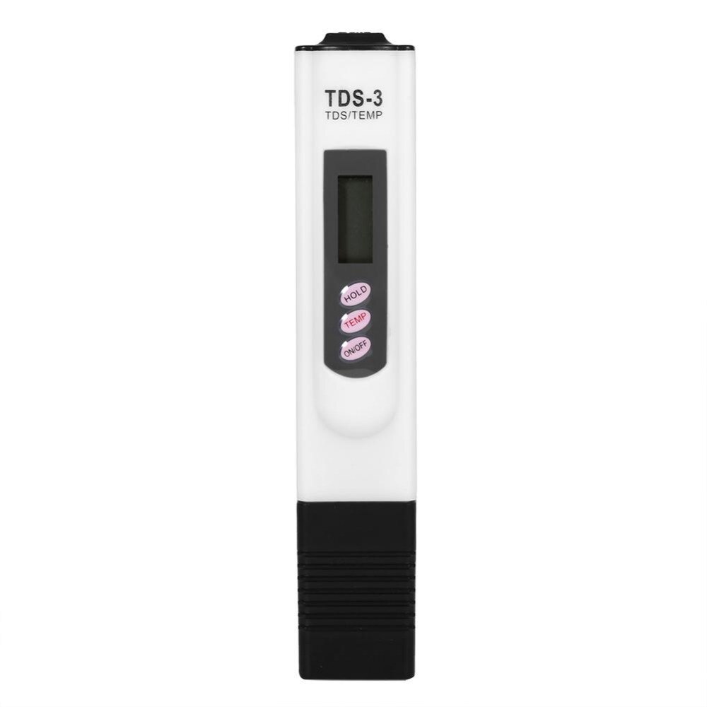 Testeur de filtre numérique TDS mesurant la pureté de la de l'eau, outil de Test 0-9990 PPM LCD stylo de Test de température: white