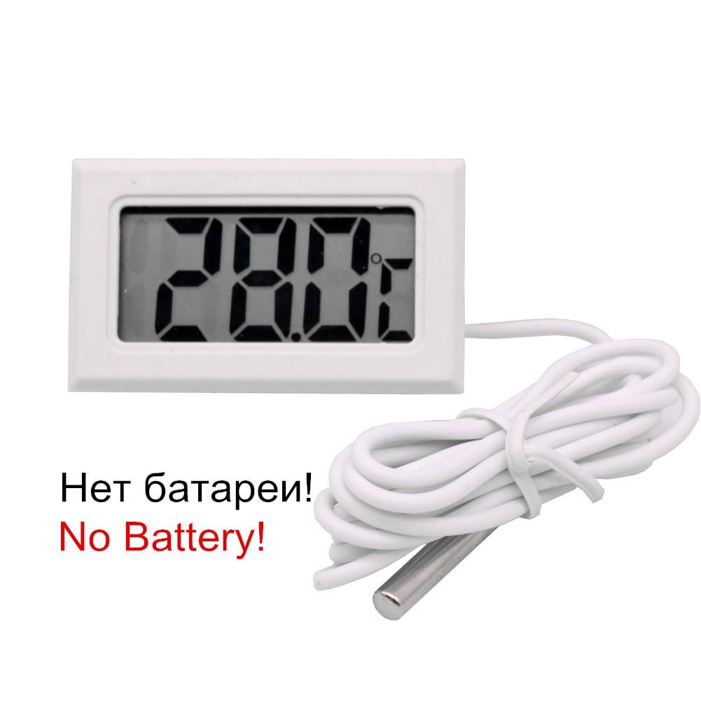 10 stk 1.5v elektronisk digitalt termometer uden batteri minus 50 grader celsius  - 110 grader celsius kæledyrsakvarie: Hvid intet batteri