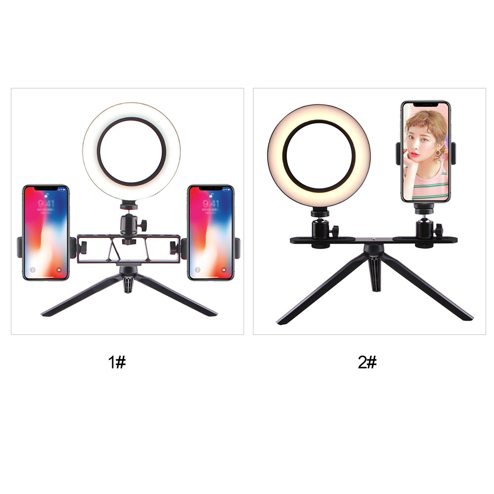 Photographie miroir de maquillage à LED Selfie lumière 160MM Dimmable appareil photo téléphone maquillage lampe flexible avec trépieds de Table pour ancres en direct