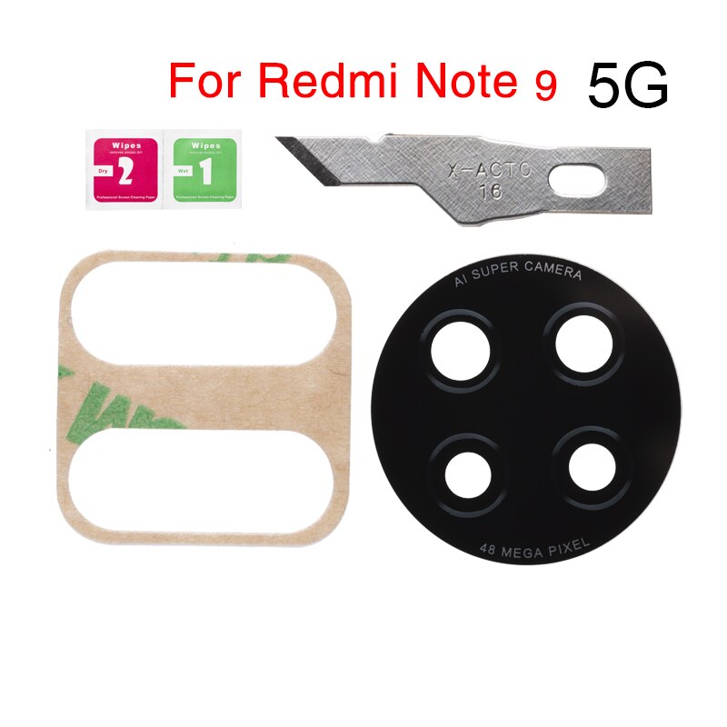 2set/lot Back Rear Camera Lens Glass Cover For Xiaomi Redmi 8A Note 8 9S Pro 8T With Adhesive Sticker