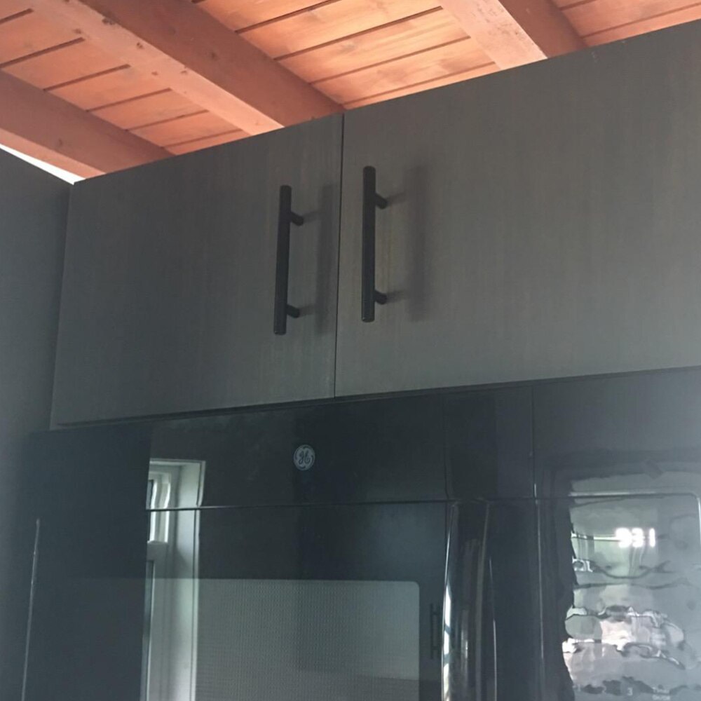 4pcs Stainless Steel Cabinet Handles Furniture Drawer Pulls Cupboard Door Knobs for Kitchen Home (Black)