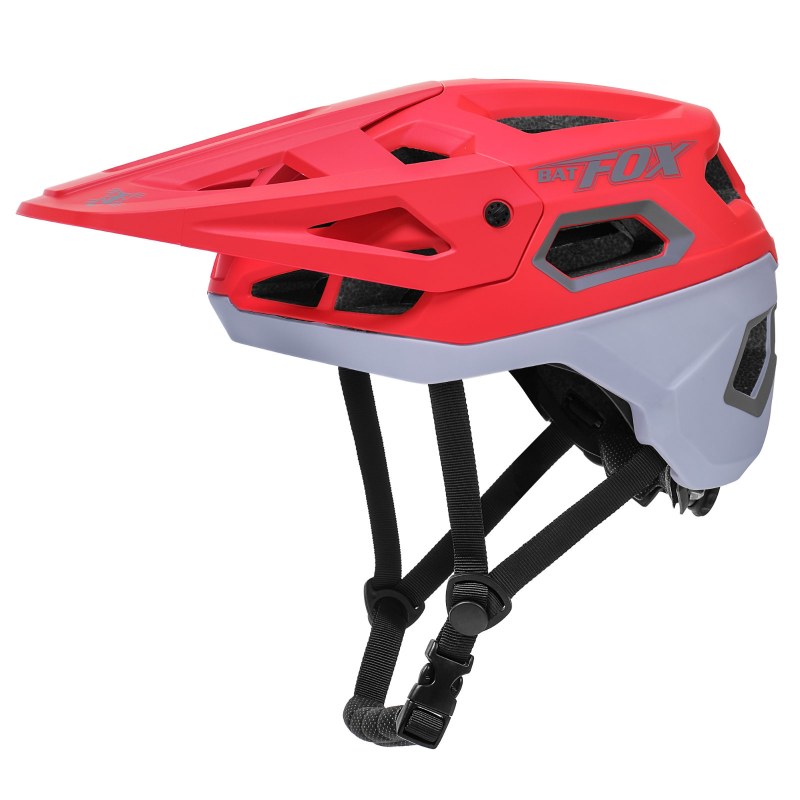 BATFOX 3/4 casco MTB todoterreno bicicleta ciclismo deportes carreras cuesta abajo casco de seguridad casco para hombres casco de ciclismo: l / Borgoña
