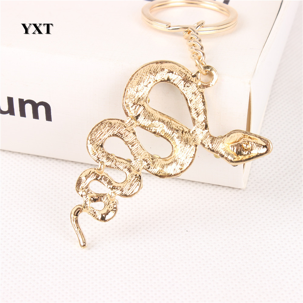 Snake Fortune Cute Crystal Charm Pendant Purse Handbag Car Key Keyring Keychain Lucky Collection