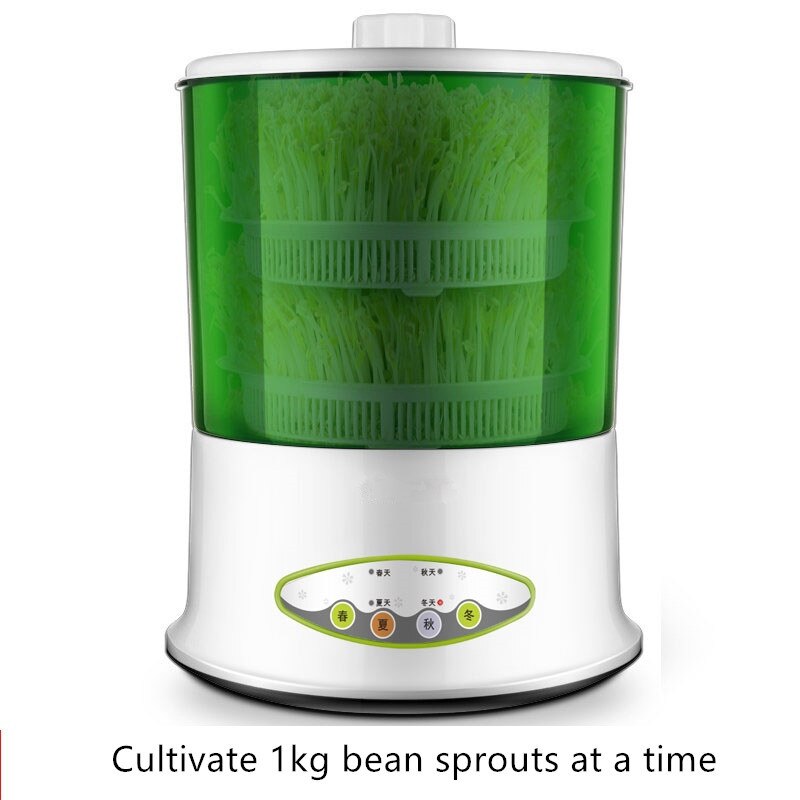 220V Electric Bean Sprouts Machine Large Capacity Thermostat Green Seeds Growing Automatic Bean Sprout Machine: 2 layers