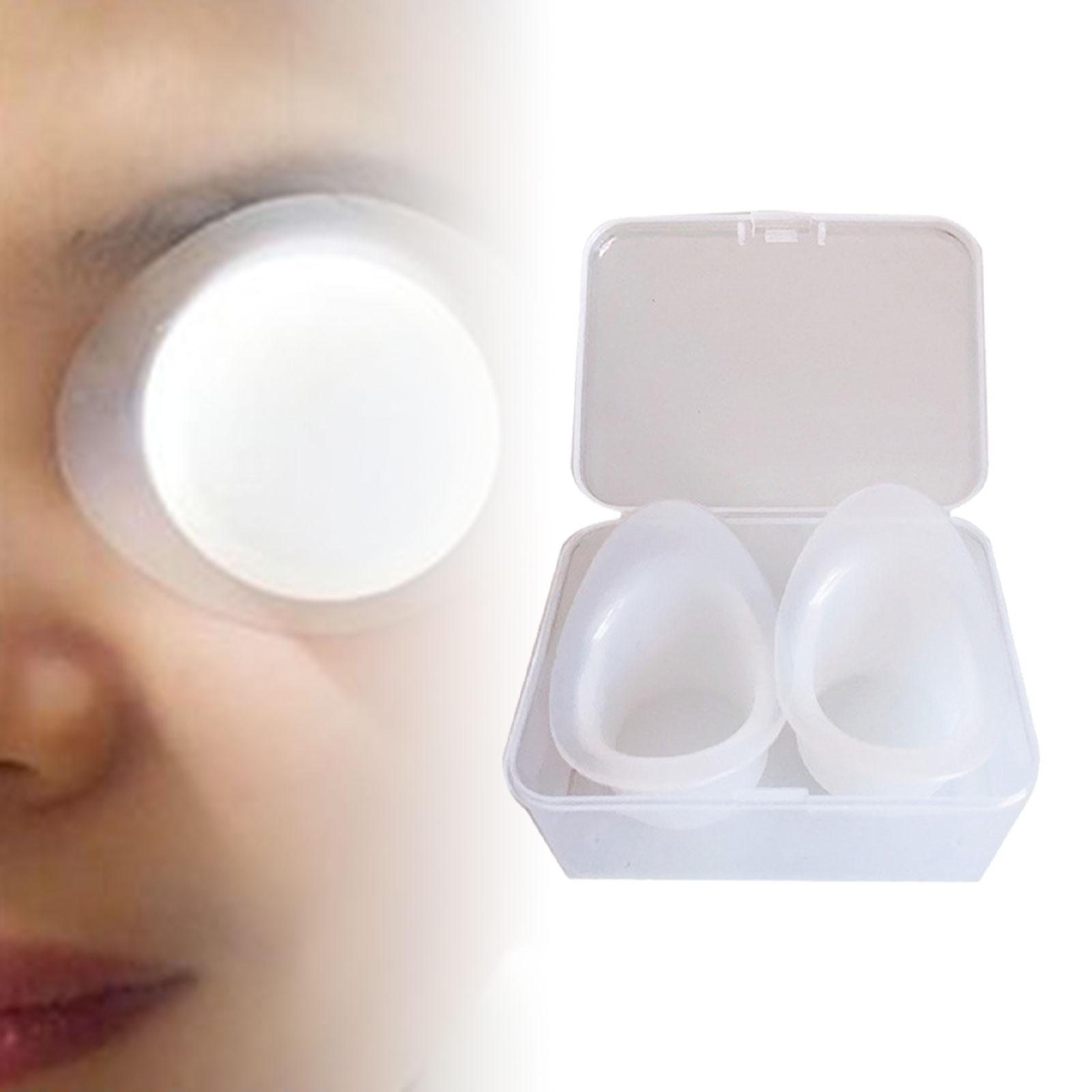 2 Stück Silikon Augen wasch becher Augen förmiger Rand weicher wieder verwendbarer Augen reinigungs becher Werkzeug Messbecher für Augen spüLunge machen-hoch Staub entfernen
