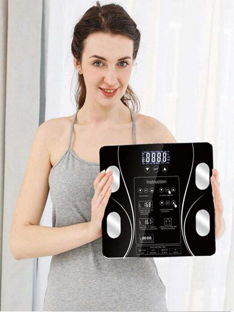 Báscula Digital inalámbrica inteligente para baño, Analizador de composición corporal con aplicación Bluetooth para Smartphone