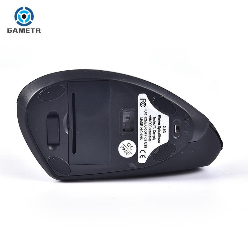 Drahtlose Vertikale Gaming Maus Optische Ergonomische Mäuse 1600DPI Gamer Maus
