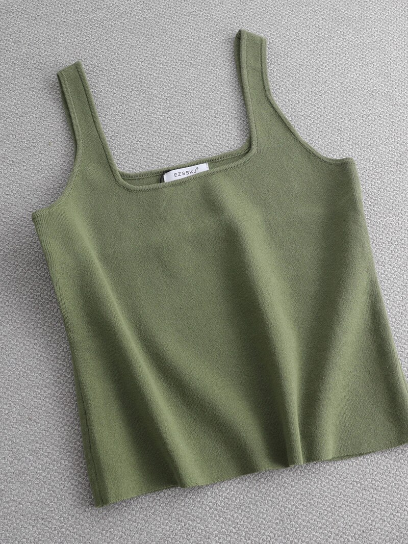 Hochwertiges, schickes Basic-T-Shirt mit U-Ausschnitt für Höhle Sommer, weiß gestricktes Damen-Tanktop, sexy ärmelloses T-Shirt, Jahrgang-oben, lässiges Ernte-oben-T-Shirt: dunkel Grau