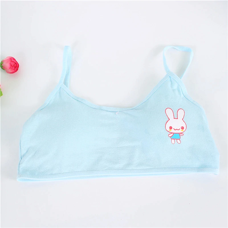 6 pz/lotto nuovo arrivato di Trasporto Libero Wrap busto di cotone della caramella Maglia giovane Ragazze studenti coniglio ragazzi Biancheria Intima per bambini