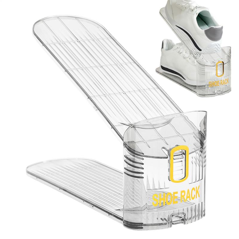 Organizador de zapatos apilador de zapatos ajustable, soporte para calzado de doble capa, organizador de ranuras para zapatos, ahorro de espacio para organización de armario