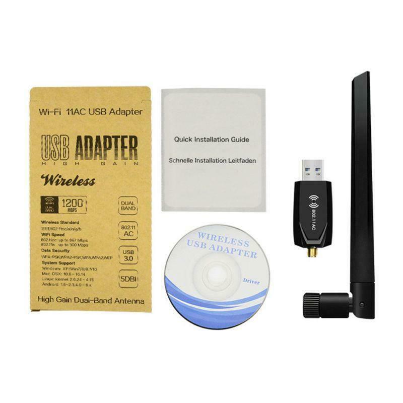 1200Mbps Wifi Adapter 2,4G/5G USB 3,0 Dual Band Drahtlose Netzwerk Karte für PC