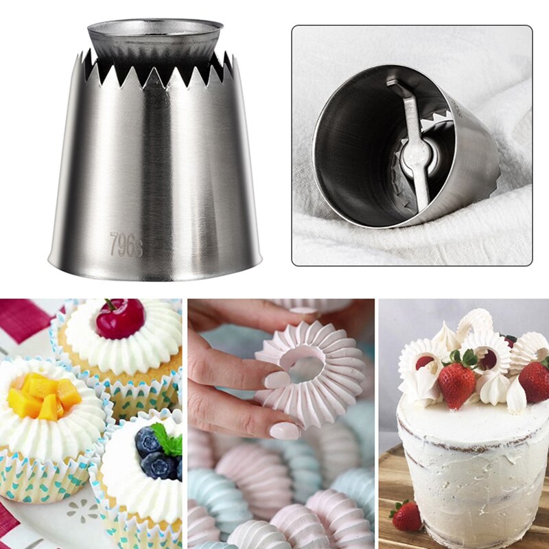 Rvs Icing Piping Nozzles Bakken & Gebak Gereedschappen Tips Cookies Mold Diy Cake Dessert Fondant Decoratie Bakken Nozzles