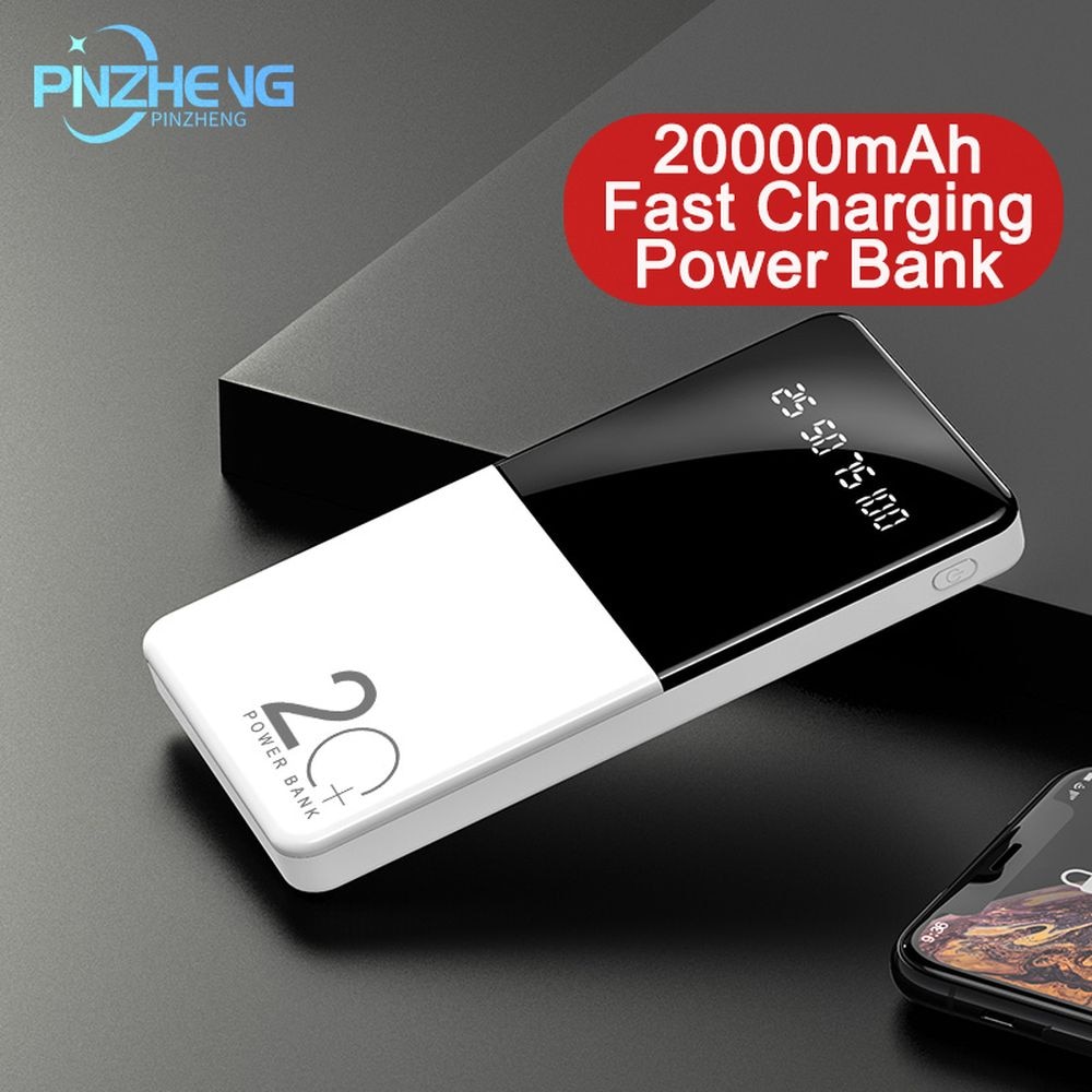 PINZHENG 20000mAh Power Bank PD 3,0 Tragbare Schnelle Lade Externe Batterie Power Bank Für iPhone Xiaomi Mi9 8 PoverBank ladegerät