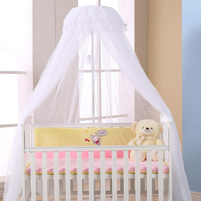 Summer Baby Mosquito Net Mesh Hanging Dome Infant Baby Bed Hanging Tent Portable Toodler presepe baldacchino tende a rete con supporto