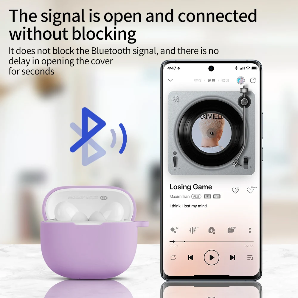 Bezprzewodowe etui na słuchawki Redmi pąki 6 Lite z haczykiem Silikonowe etui w miękkim kolorze dla Xiaomi Redmi pąki 6lite muszla