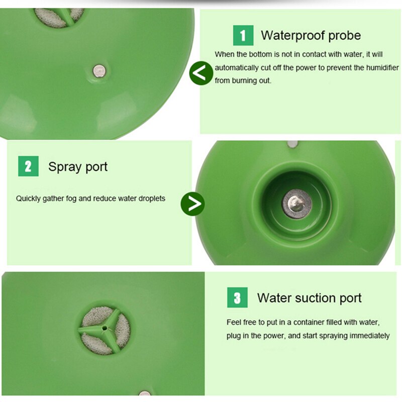 Mini usb-luchtbevochtiger voor huishoudelijk gebruik, etherische olie diffuser, desinfectiebevochtiger voor thuis