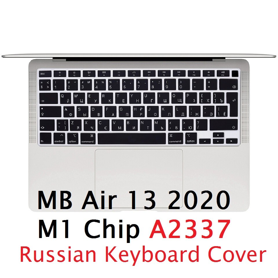 Soft Skin Voor Macbook Air 13 M1 Chip A2337 Russische Eu Us Keyboard Cover Voor Macbook Air 13 A2337 russische Keyboard Cover