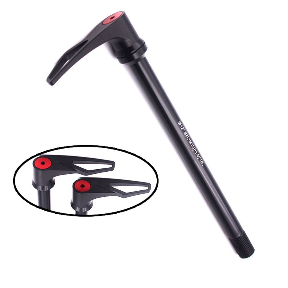 Black Thru Axle Metal Cycling Component 142x12MM Mountain Bike Bicycle 142 x 12 Rear Wheel Skewers QR Bicycle Accessories Parts