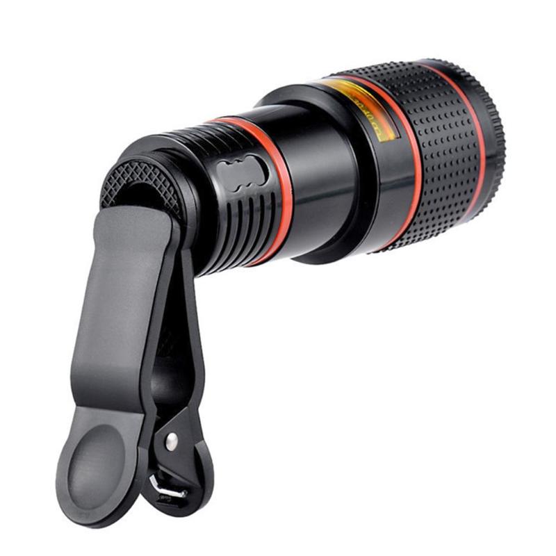 Universal12x Optische Zoom Camera Telescoop Lens Met Clip Voor Mobiele Telefoon