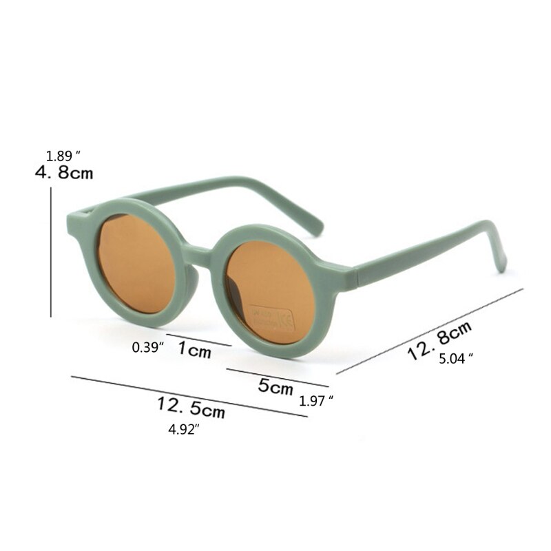 Sommer polariserte uv beskytte barnesolbriller retro runde låve polariserte solbriller  uv 400 beskyttelses låve solbriller