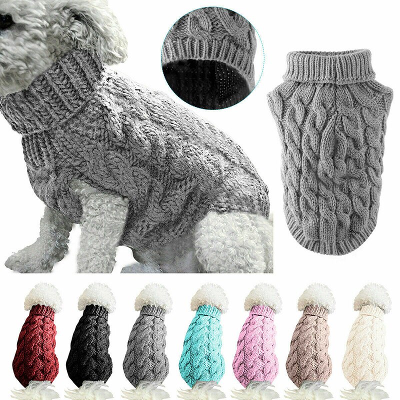 1Pc hiver chien pull petit chien vêtements chiot pull pour chien à tricoter tissu au Crochet noël chien pull décorations
