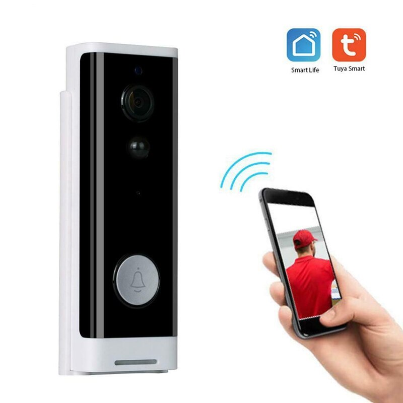 1080P Wifi Hd Draadloze Pir Monitor 2-Weg Intercom Camera Video Deurbel Werk Met Tuya Smart Leven Deur bell