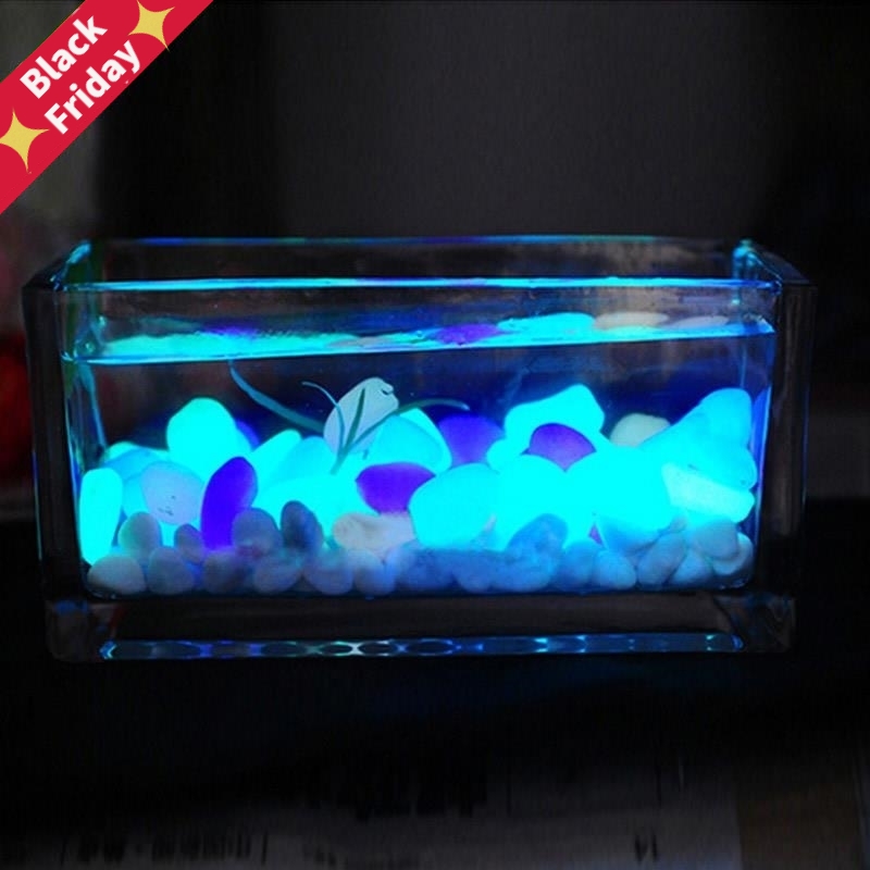 Peixes brilham no escuro para aquário, pedras brilhantes do jardim, pedras brilhantes para decoração de tanque de peixes, pedras luminosas, ornamento de casa com 10 peças fonte de fornecimento