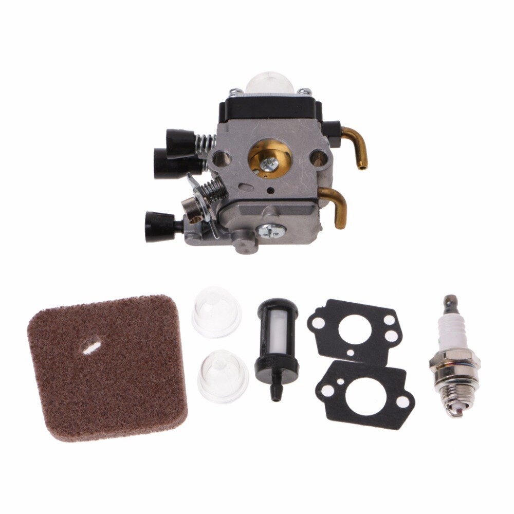 QILEJVS Carburetor Air Fuel Filter Spark Plug Carb Kit For STIHL FS38 FS45 KM55 FS76 FS80 ZAMA C1Q-S66 C1Q-S71 C1Q-S97