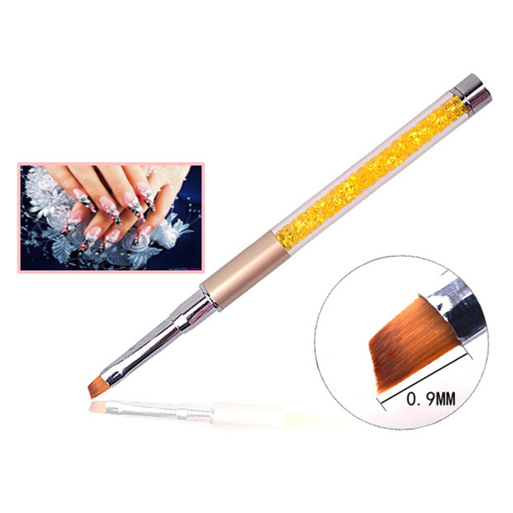 1 pièces strass diamant brosse à ongles Nail Art manucure brosses ensemble ligne fleur stylo pointillage peinture bricolage acrylique brosse à ongles Liner