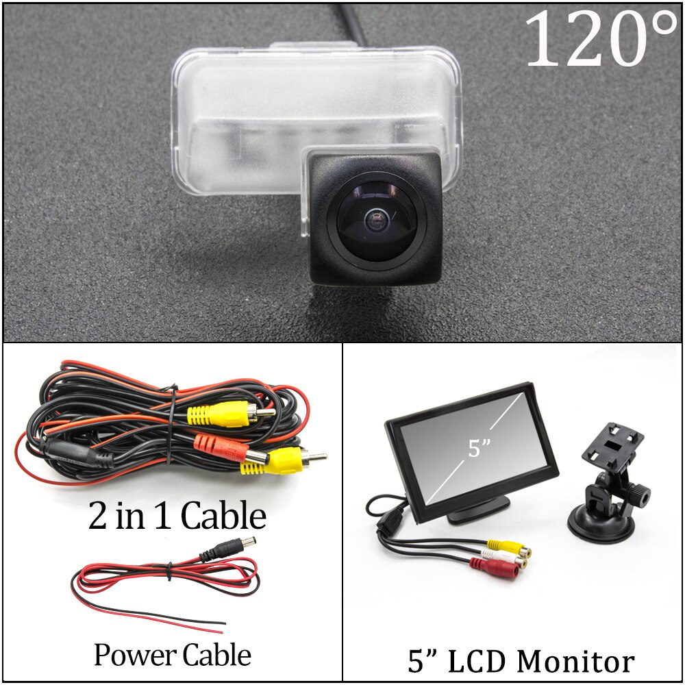 HD Fisheye Starlight Car Rear View Camera For Citroen C4 Picasso/Grand C4 Picasso 2006/C4 L /DS4 DS 4: 120 and 5 inch LCD