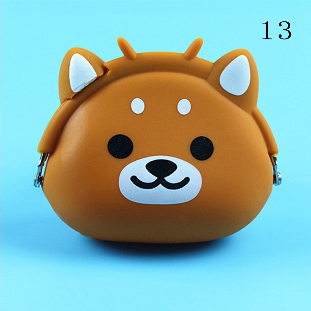 Coin Purse Mini Silicone Animal Small Coin Purse Lady Key Bag Purse Children Prize Package Bluetooth earphone bags: 13