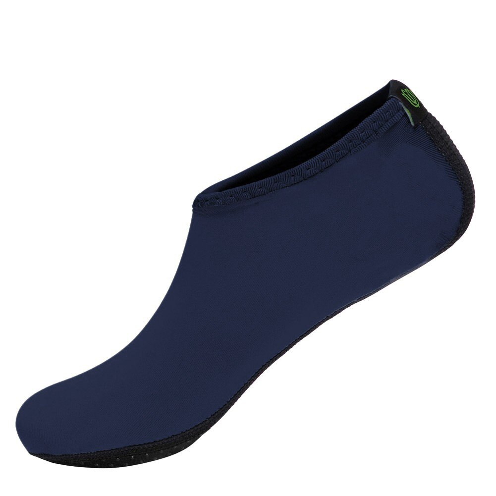 ¡Novedad de ! Suela duradera zapatos descalzos de piel de agua calcetines de agua playa piscina arena natación Yoga aeróbic acuático calcetín zapatos 19ing: Azul marino / 10,5