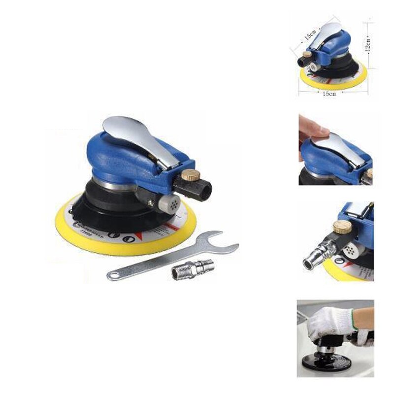 6 "Air Palm Al Sander Liep Hand Schuren Pneumatische Voor Slijpen Operaties: Default Title