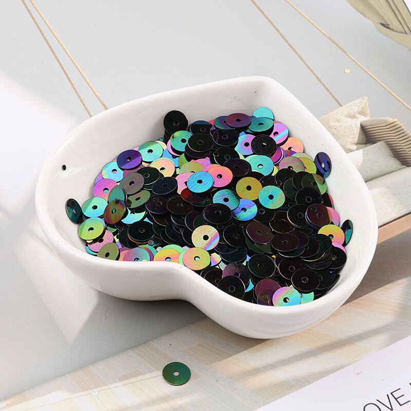 10 G/pak 4Mm-6Mm Platte Ronde Ab Kleur Losse Pailletten Pailetten Naaien Craft Diy Accessoires Voor Kleding lentejuelas Para Coser: 6mm  10g  600pcs / AB Black 320