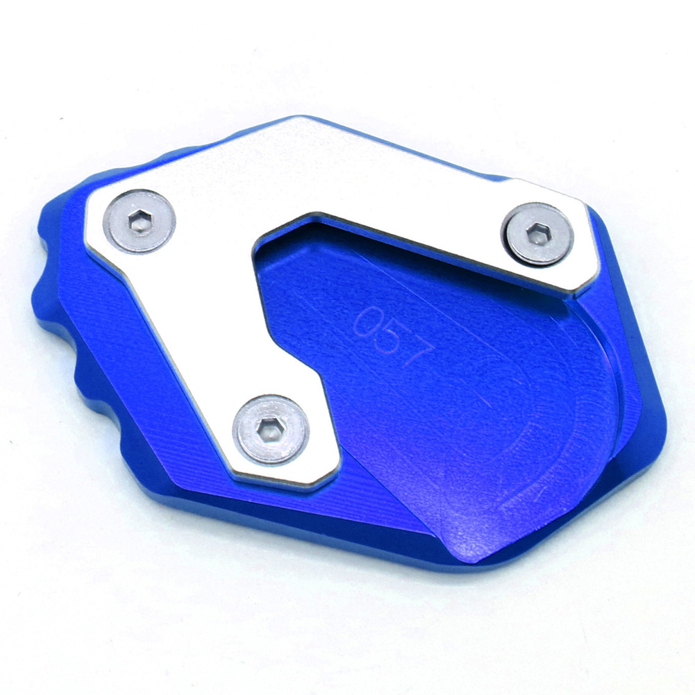 Plaque moto Support de remplacement ajustement Direct utile style en alliage d'aluminium Extension coussinet pied Support latéral Stable pour R1250GS: Bleu