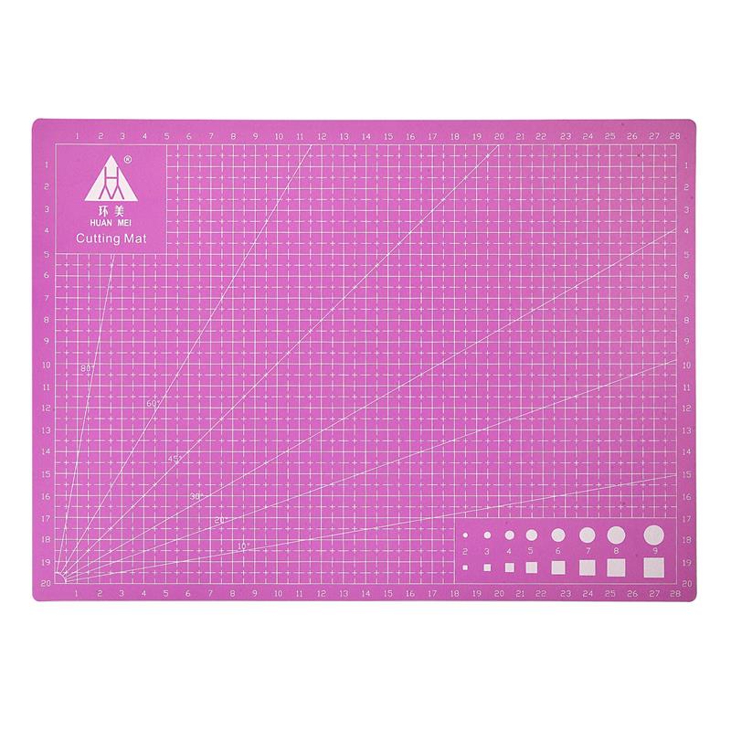 A3A4A5 PVC Cutting Pad Cutting Board Patchwork Sewing Tool DIY Leather Craft Tool Double-Sided Self-Repairing Pad Base Plate: A4 pink
